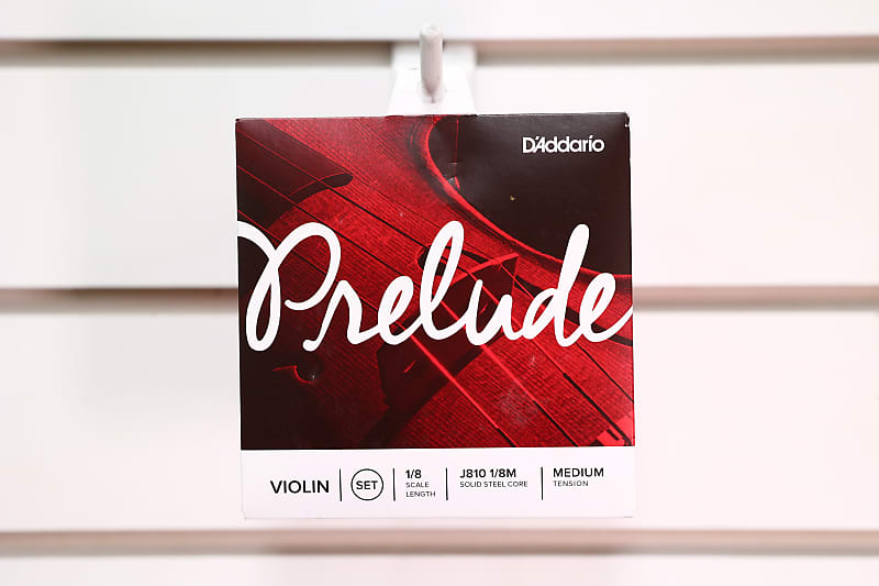 D'Addario J810 1/8M-B10 Prelude 1/8 Violin Strings - Medium image 1