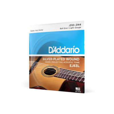 D'Addario EJ83L Gypsy Jazz Acoustic Guitar Strings, Ball End, Light, 10-44 image 2