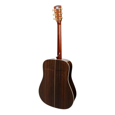 Saga SL68 All-Solid Spruce Top Okoume Back & Sides Acoustic-Electric Dreadnought Guitar | Natural Gloss image 2