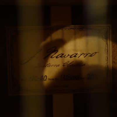 J. Navarro JNANC40 Classical Guitar image 4