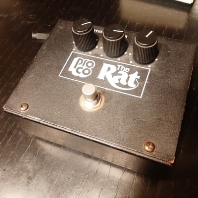 ProCo Vintage Rat Big Box Reissue with Battery Door and LM308 Chip 1991-2003 - Black image 1