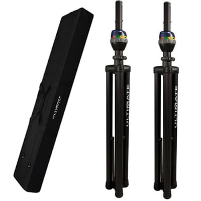 ULTIMATE SUPPORT TS-90B Speaker Stands-Pair w/ Bag-90D Canvas Carry Bag image 3