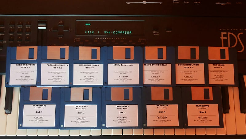 Ensoniq Waveboy and Transwave library *12 Disk Set* for EPS 16 Plus +, ASR  10/88 (DSDD 720k floppy)