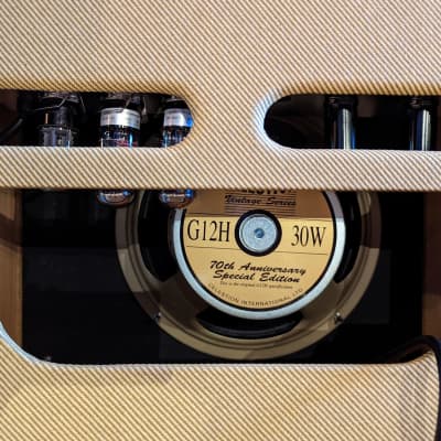 Blankenship Fat Boy Tweed Deluxe Guitar Amplifier with 1 x 12" Celestion G12H 30W Speaker image 6