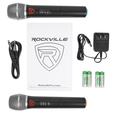 Rockville RPG8 8" Powered Active 400 Watt PA Speaker W/Dual Wireless Mics image 22