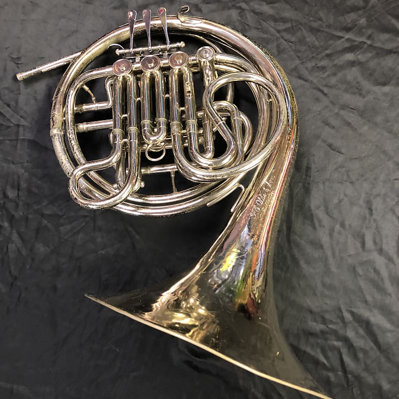F.E Olds Son Nickel silver Double French Horn