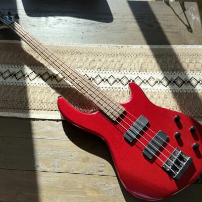 Dean Edge 4-String Bass Guitar 2010s - Red Sparkle for sale
