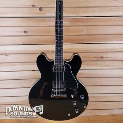 Gibson ES-335 with Hardshell Case - Vintage Ebony image 2