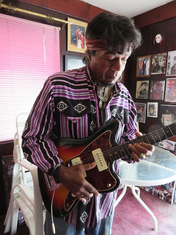Jimi Hendrix's 1964 Fender Jazzmaster owned by Billy Davis of Hank Ballard And The Midnighters image 1