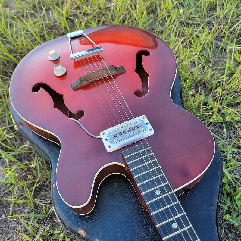 Vintage 1966 USA Harmony H53 Rocket Hollow Electric Guitar Great Condition  With Hard Case