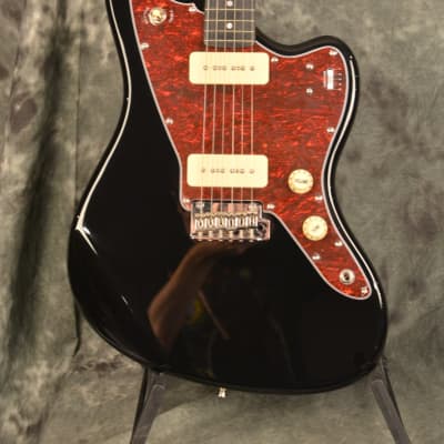 Tagima TW-61 Vintage Black Offset Jazz Master Dual P-90 Pickups Woodstock Electric Guitar Vibratone image 1