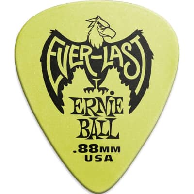 Ernie Ball 9191 Everlast Pick, .88mm, Green, 12 Pack for sale