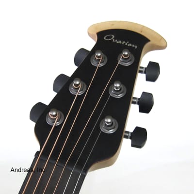 Ovation Elite Acoustic/Electric Guitar - Black Solid Spruce image 9