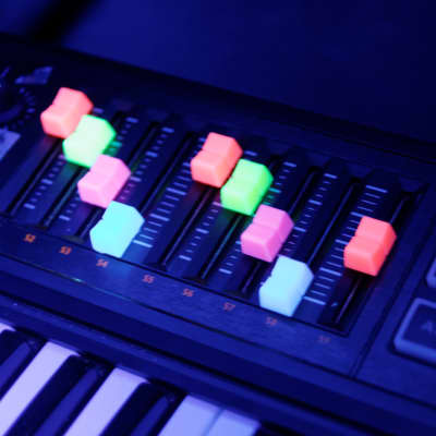 Neon UV Fluorescent High-Visibility - Roland Cakewalk A-800/500/300Pro Replacement Fader Knobs Caps (x5) - Half Set image 5