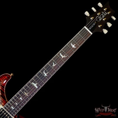 Paul Reed Smith PRS Wood Library 10 Top McCarty 594 Flame Maple Top Brazilian Rosewood Board Charcoal Cherry Burst image 4