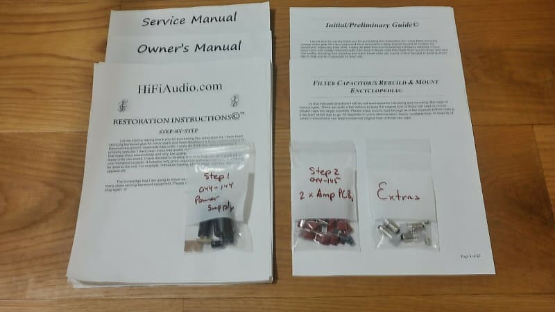 McIntosh MQ102 restoration kit filter capacitor repair rebuild fix  			