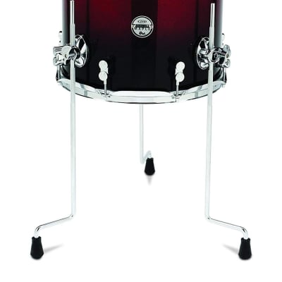 Pacific Drums PDCM1214TTRB 12 x 14 Inches Tom with Chrome Hardware - Red to Black Fade image 1