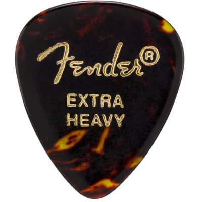 Fender 451 Shape Classic 12 Pick Pack Extra Heavy Tortoise Shell for sale