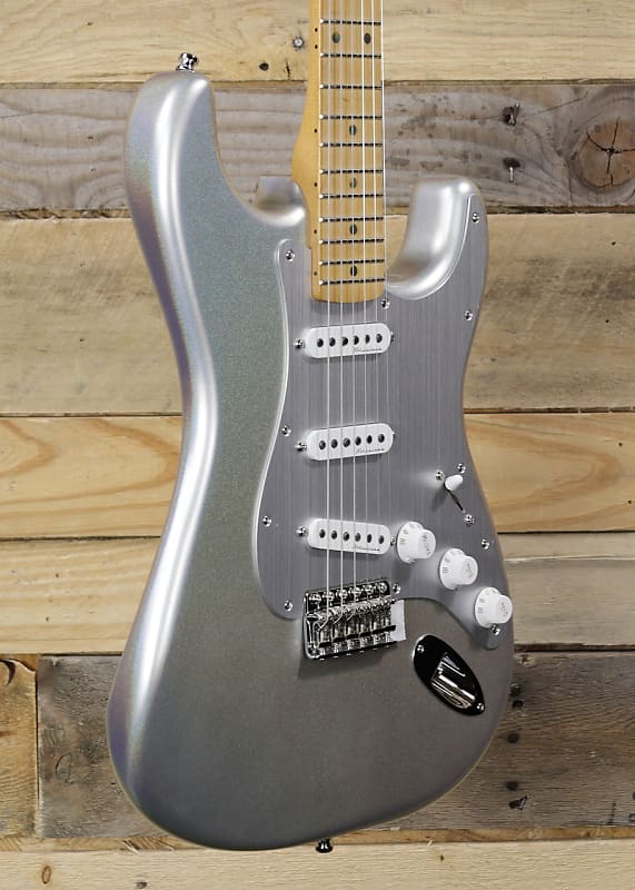 Fender H.E.R.  Stratocaster Electric Guitar Chrome Glow w/ Gigbag image 1
