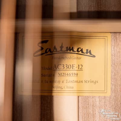Eastman AC330E-12 Sitka/Mahogany Jumbo 12-String Acoustic Guitar w/ LR Baggs Pickup #6559 image 13