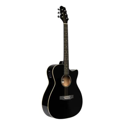 STAGG Cutaway acoustic-electric auditorium guitar black image 3