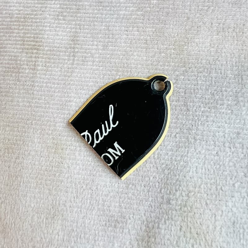 Gibson Les Paul Custom Truss Rod Cover Cut Vintage - Black image 1