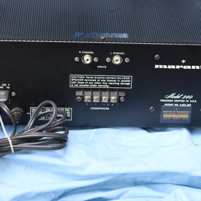 Marantz 240 power  amplifier  made in USA  black panel - black image 5