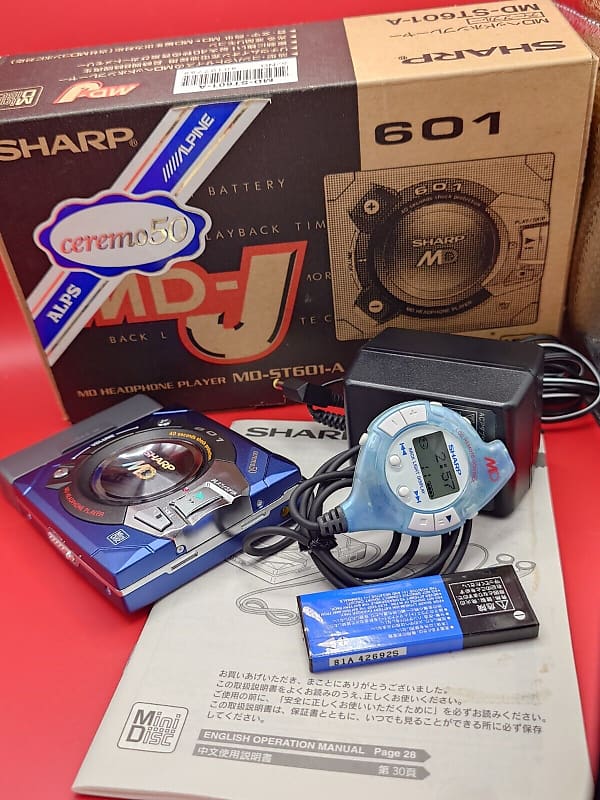 RARE Alps Alpine Ceremo50 Blue Sharp MD-ST601-A Walkman