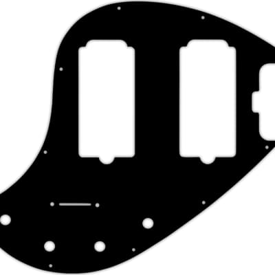 WD Custom Pickguard For Music Man 5 String StingRay 5-HH Through Neck Bass #01 Black