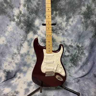 2008 Made in Mexico Fender Standard Upgrade Stratocaster Midnight Wine Maple New Strings Pro Setup New Fender Deluxe Gigbag for sale
