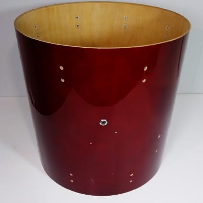 16" x 16" Floor Tom Shell / Cherry Red Lacquer Finish image 1