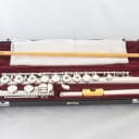 Yamaha YFL-481 II All Silver Intermediate Open-hole Flute *B-foot *Made in Japan *Cleaned& Serviced *New Pads