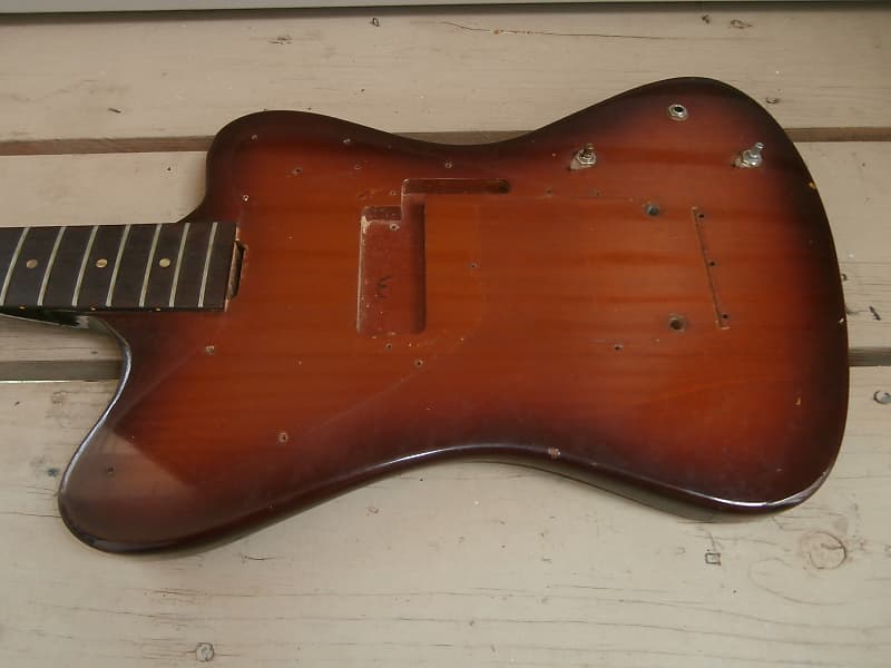 Vintage 1967 Gibson Non-Reverse Thunderbird Bass Body/Neck Husk Project!  Old Wood!