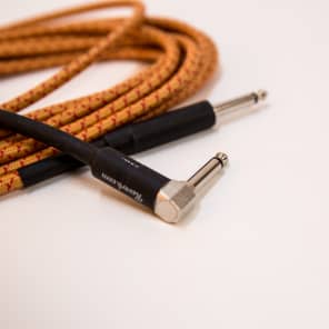 20-foot Right Angle 1/4" Guitar Cable - Orange image 2