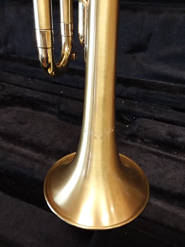 Jerome Callet New York Vintage c.1985 Brushed Brass Professional Trumpet In  Excellent Condition