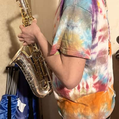 Jupiter JAS110 Eb Intermediate Alto Saxophone Silver/Gold image 9