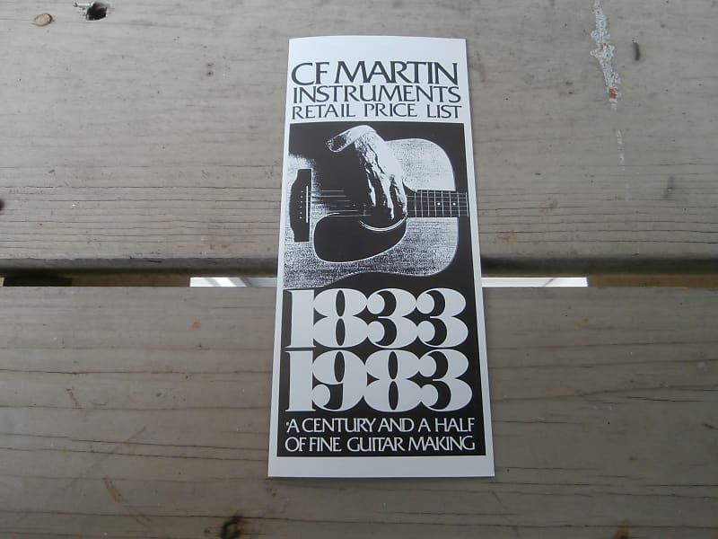 Vintage 1984 Martin Guitar Retail Price List! Original Case Candy, Paperwork! image 1