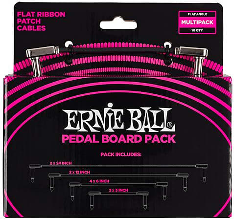 Ernie Ball P06224 Flat Ribbon Patch Cable Pedalboard Kit image 1
