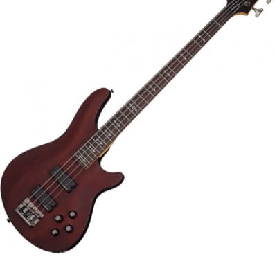 Schecter Omen-4 Electric Bass in Walnut Satin Finish image 3