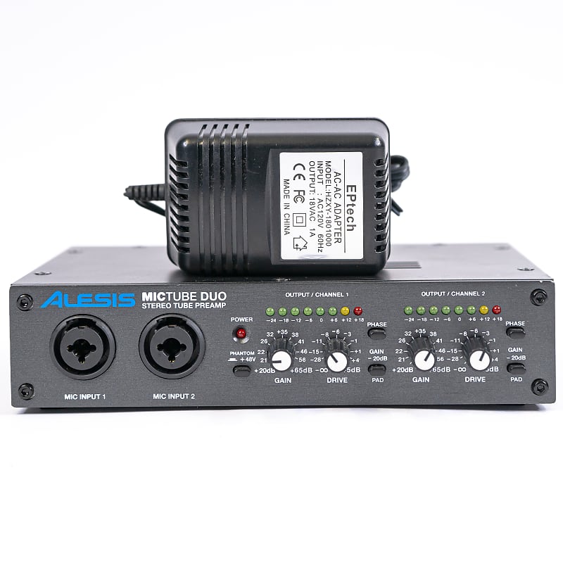 Alesis MicTube Duo - Tube-Based Microphone Preamplifier with