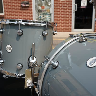 DW Design Series 6pc Shell Pack || Steel Gray Lacquer || Maple Shell/10''/ 12"/14"sn. /16''/18''/22" image 7