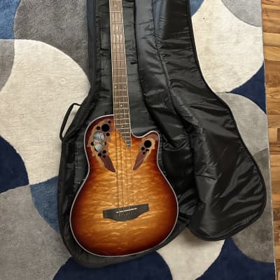 Ovation CEB44 Celebrity Acoustic Bass with Electronics 2014 - Present - New England Burst for sale