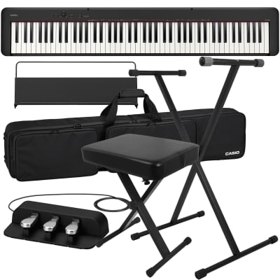 Casio CDP-S160 Compact Digital Piano - Black STAGE ESSENTIALS BUNDLE