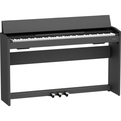 Roland F-107-BK 88-Key Slim Digital Piano w/ Stand, Bench, and 3-pedals, Black image 5