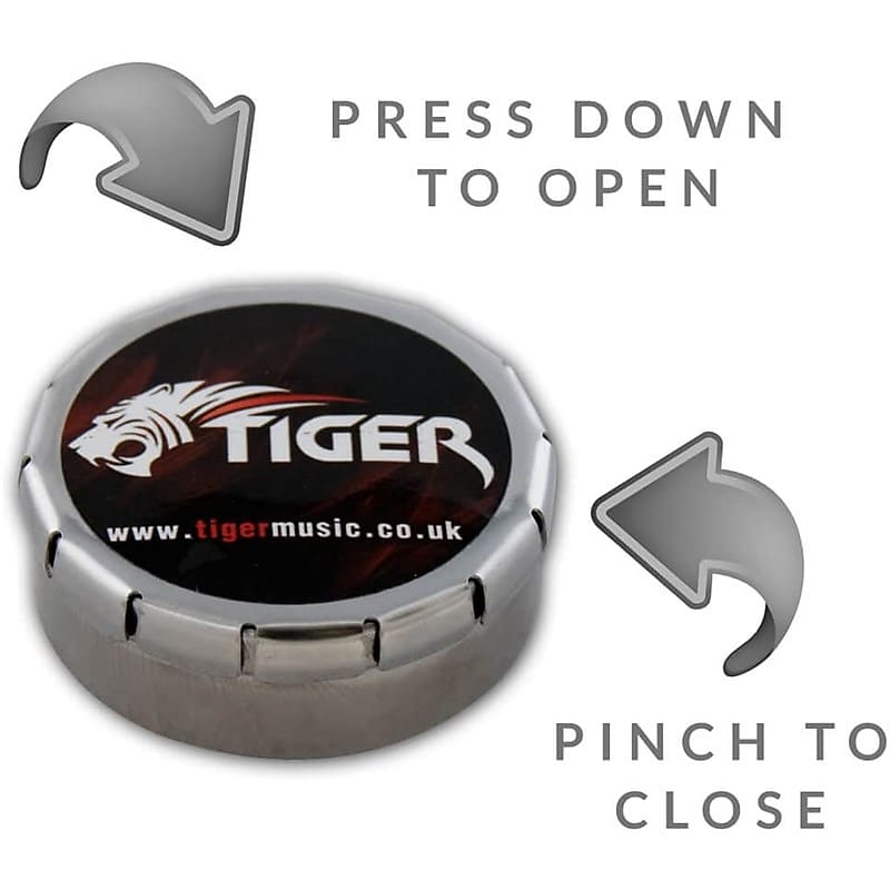 Tiger GAC41 Picks Plus 2 Tins, Medium, 24 Pack | Reverb