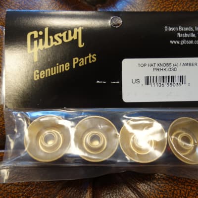 Gibson PRHK-030 Top Hat Knobs (Vintage Amber) (4 pcs.) image 3
