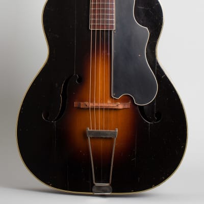 Bacon & Day  Ne Plus Ultra Troubadour Arch Top Acoustic Guitar (1934), ser. #33895, period black hard shell case. image 3