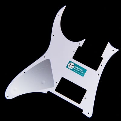 Custom Guitar Pick Guard for Ibanez RG 350 DX , 2-Pickup, 4ply White Pearloid image 5