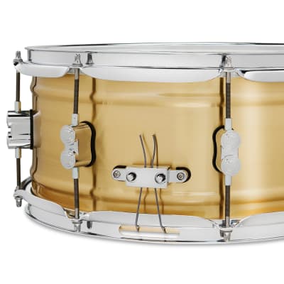 PDP Pacific Drums & Percussion PDSN6514NBBC Concept 6.5x14" Brushed Brass Snare Drum image 6