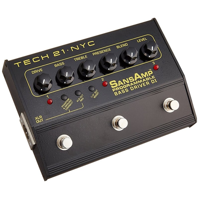 Tech 21 SansAmp Programmable Bass Driver DI Guitar Effects Pedal image 1